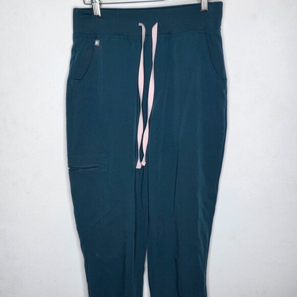 Figs Zamora Jogger Scrub Pants Teal Blue Women's Small S - Picture 3 of 4